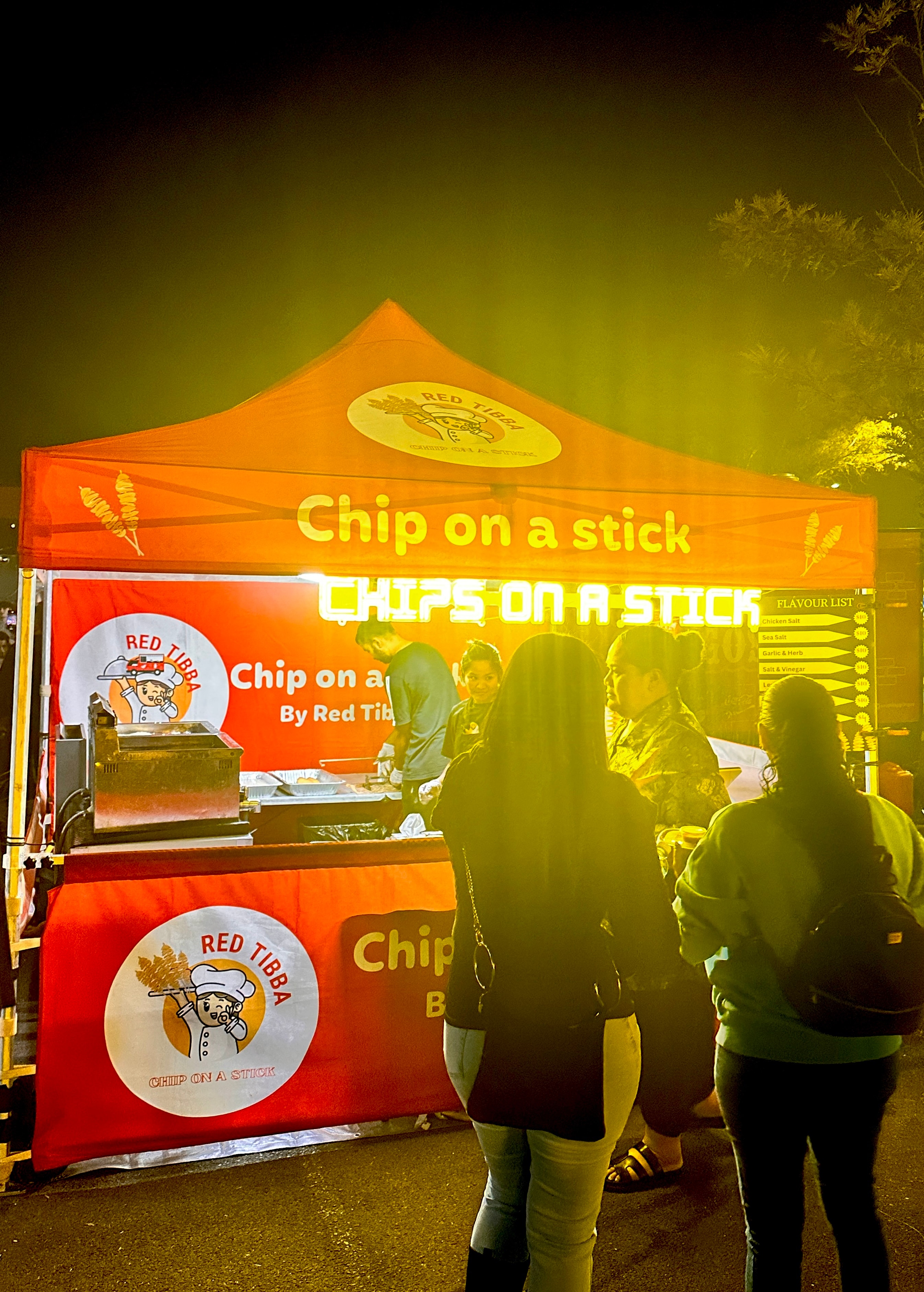 Chips on a Stick at an event
