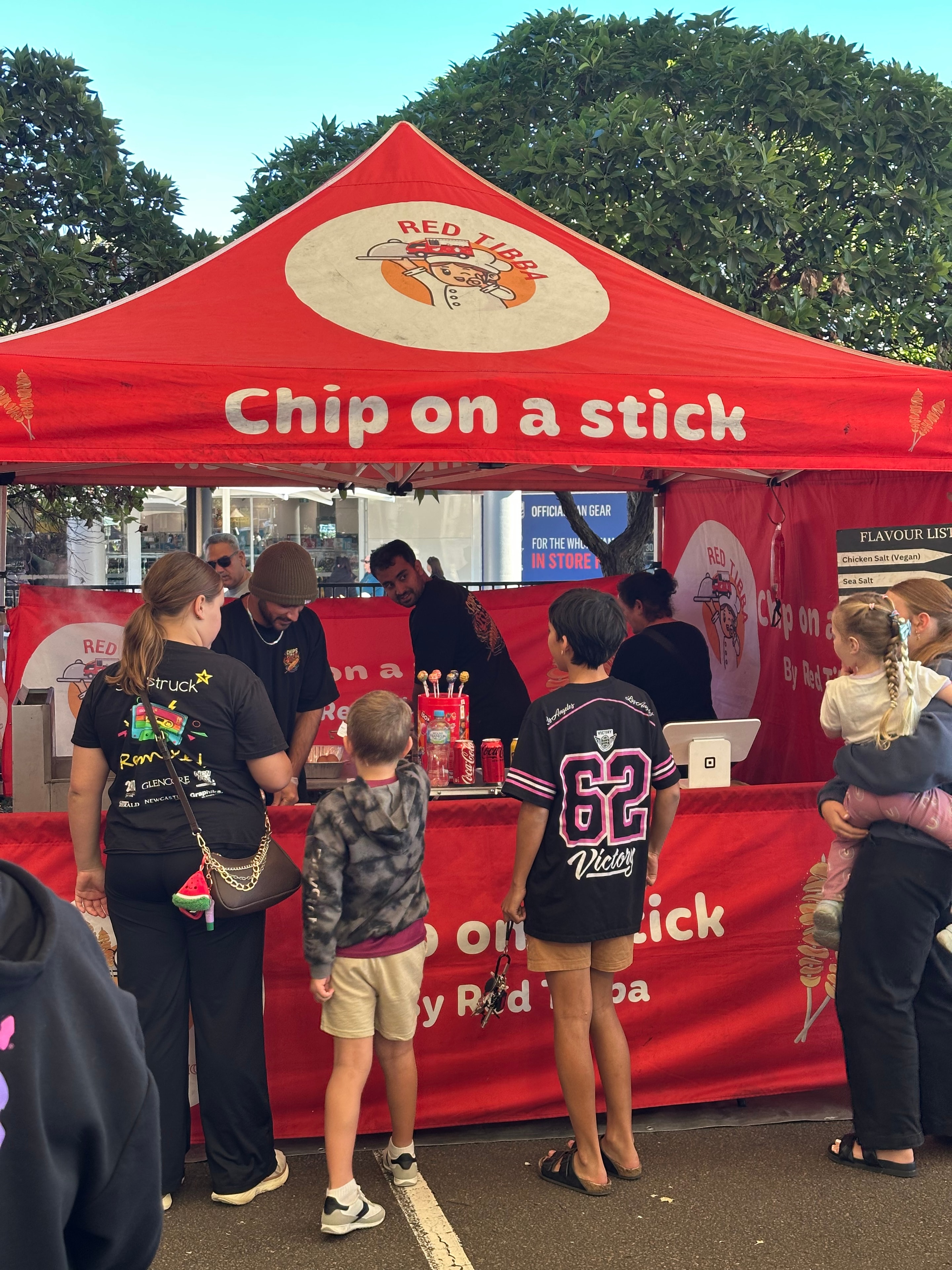 Chips on a Stick at a market